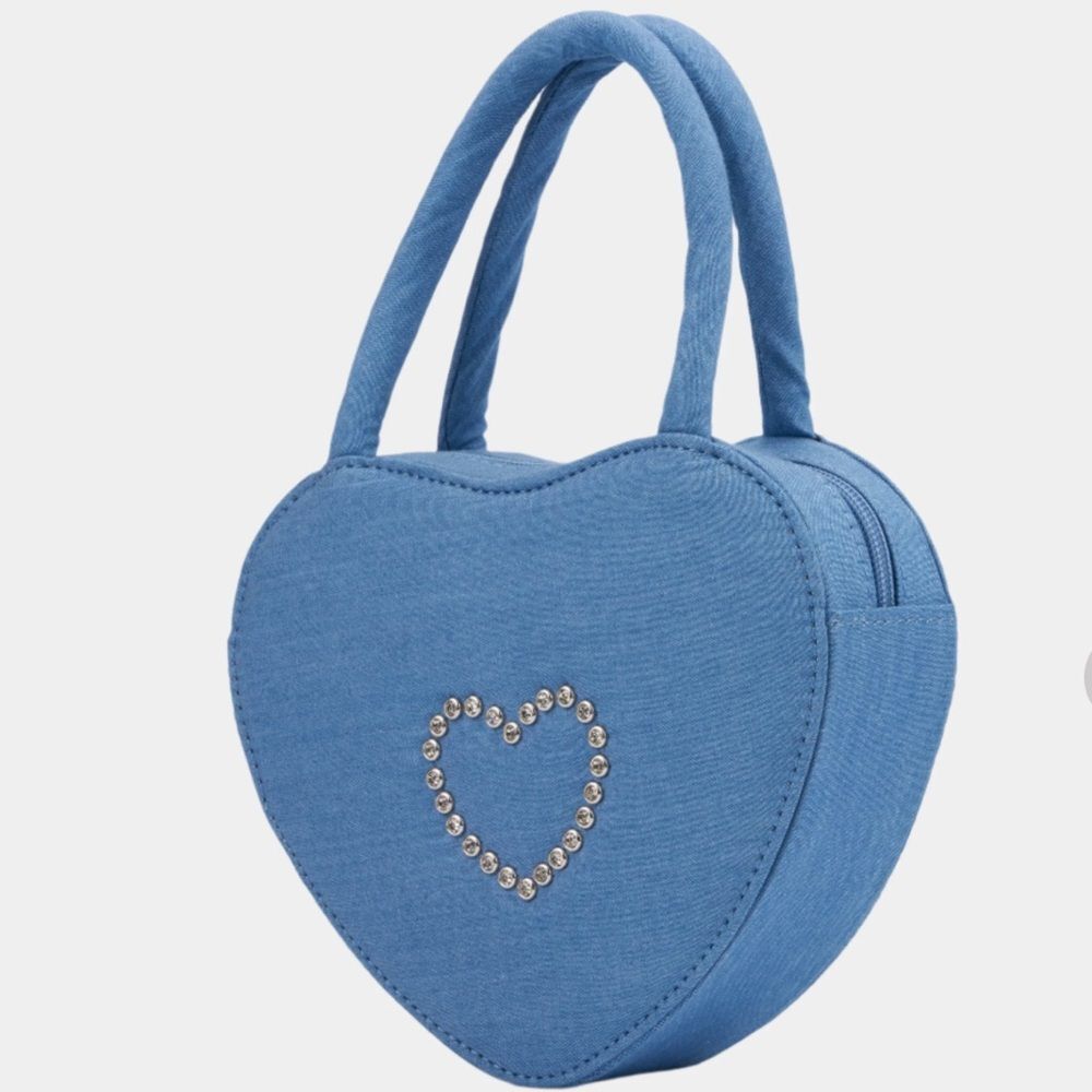 NY&C Denim Heart Bag